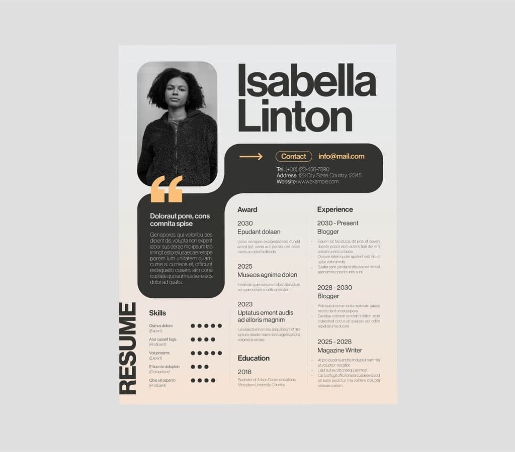resume template